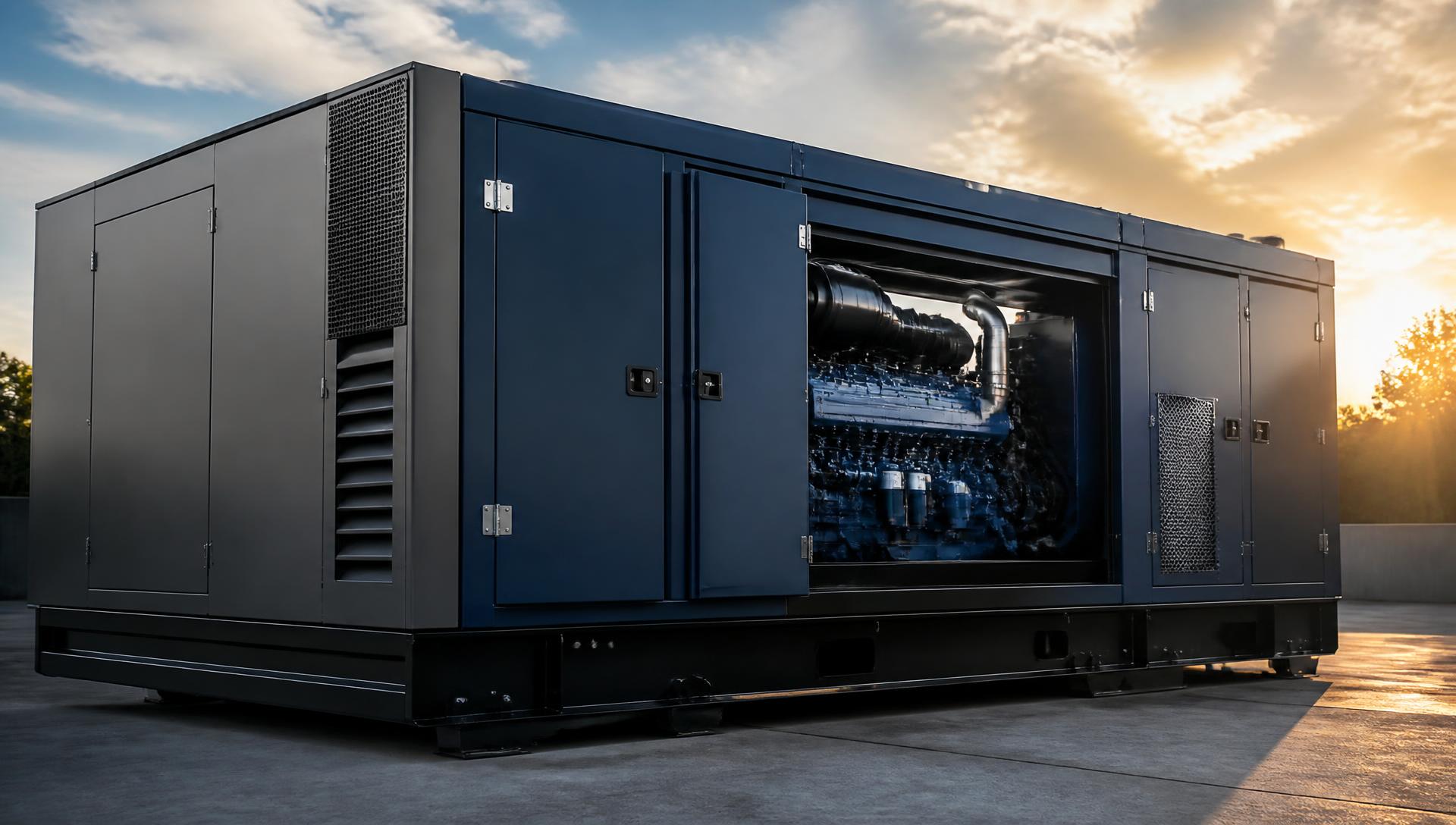 Large industrial diesel generator supplied by Kenbel Spare Parts Enterprise in Lagos, Nigeria